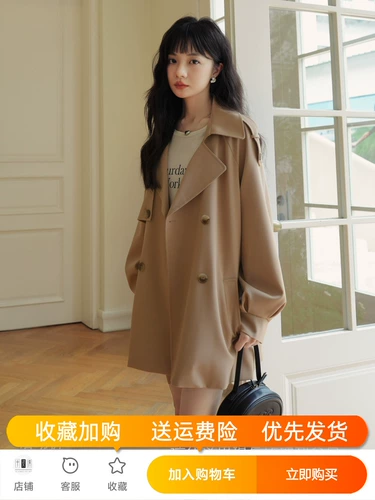 Хаки плащ, весенняя осенняя куртка, подходит для подростков, в корейском стиле