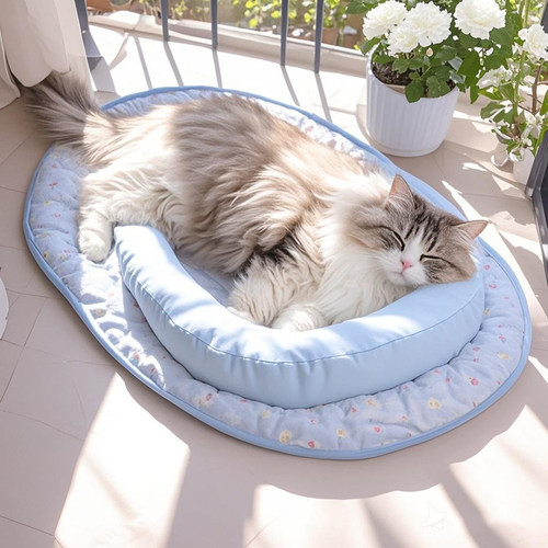 猫窝四季通用猫体工学趴趴垫宠物猫咪抱抱垫带枕头睡觉垫子带靠枕