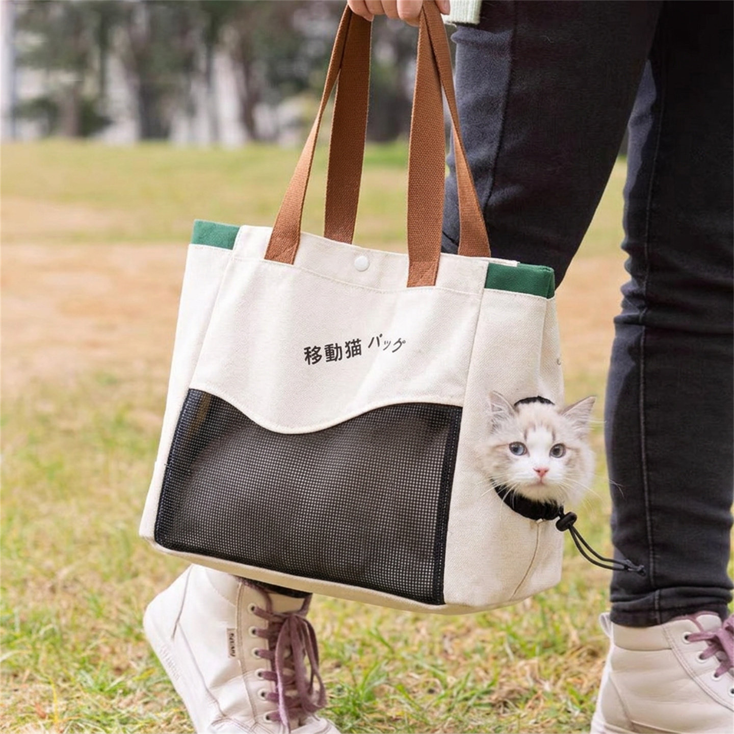 便携大容量猫狗兔子外出包图片