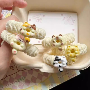 猫咪发绳可爱发圈呼呼头绳ins少女学生头饰心发圈甜美卡通发饰肠