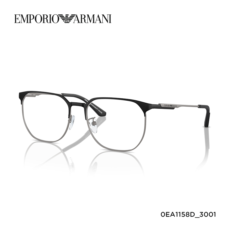 阿玛尼男通勤金属配镜光学镜细框