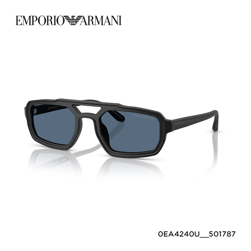 【新品】阿玛尼墨镜男士不规则形窄框小脸太阳眼镜潮酷 0EA4240U