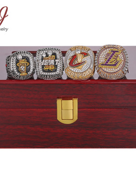 2020詹姆斯湖人骑士热火总冠军戒指四冠戒指翻盖收藏纪念篮球礼物