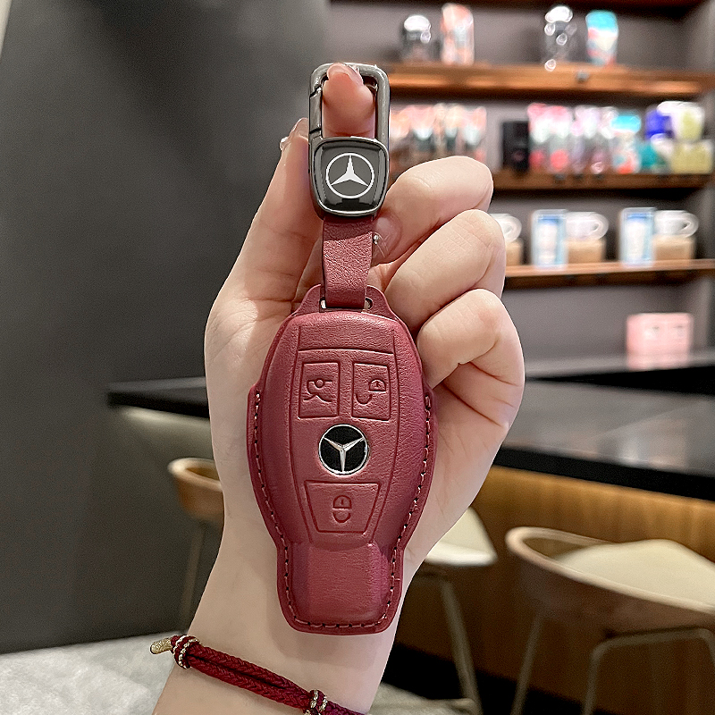 适用宾士钥匙套新E级gla车C级c260l壳e300l扣glc/glb/gle高档男女