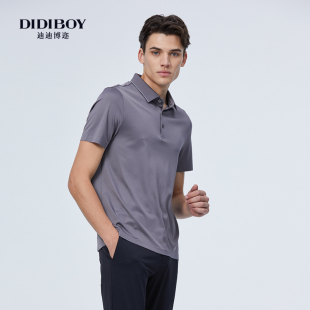 62%桑蚕丝 新款 DIDIBOY2025夏季 polo衫 男士 高端商务光泽感短袖