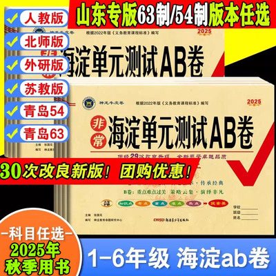 小学试卷数学青岛版海淀ab卷