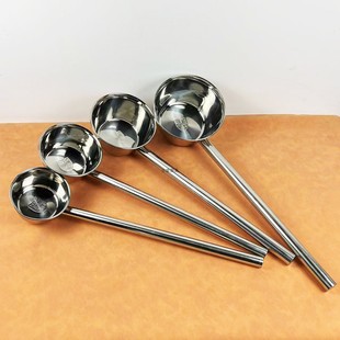 304水勺不锈钢厨房酒店食堂水勺大汤勺加长柄打粥勺水瓢