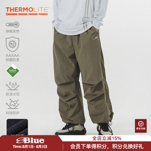 長褲 男 秋冬加絨保暖工裝 NOTHOMMEBLUE藍岐三防抗菌機能風傘兵褲