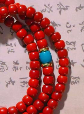 108颗藏式算珠琉璃佛珠手链