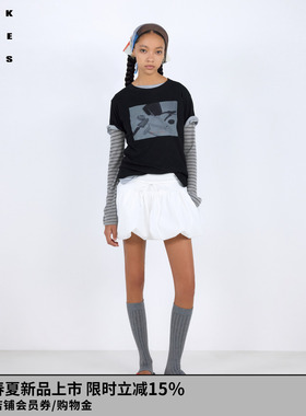 VVNK JANE PLUS2026春季新款正肩印花T恤女J620575366E20