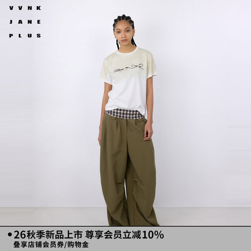 VVNK JANE PLUS2026秋季新款圆领渐变印花T恤女J630562302A