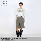 JANE PLUS2026春季 新款 VVNK 假两件长袖 字母T恤女J610562301A