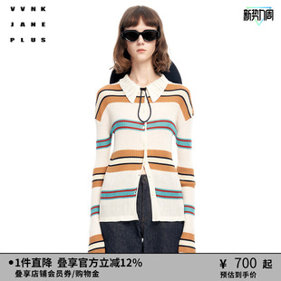 新品 PLUS春季 丝羊毛纱线 长袖 女J310265607B VVNK 针织衫 JANE