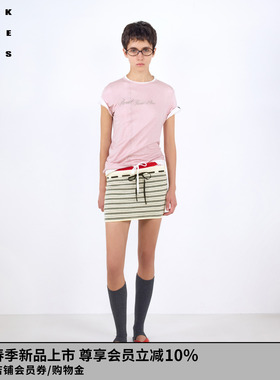 VVNK JANE PLUS2026春季新款不对称剪裁圆领T恤女J610556311B