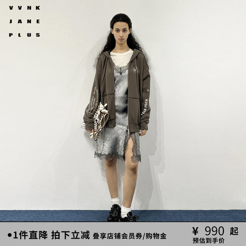 VVNK JANE PLUS春季蕾丝花边吊带连衣裙女J510662005A