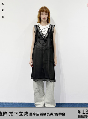 VVNK JANE PLUS2025夏季新款蕾丝V领吊带连衣裙女J520661061C