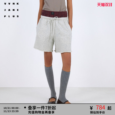 VVNK JANE PLUS2026春季新款拼接腰头短裤子女J610854303A