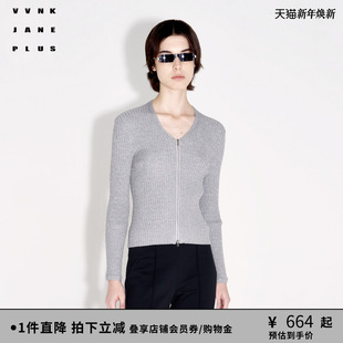 JANE 针织开衫 PLUS春季 休闲时髦V领修身 女J410264638C 新款 VVNK