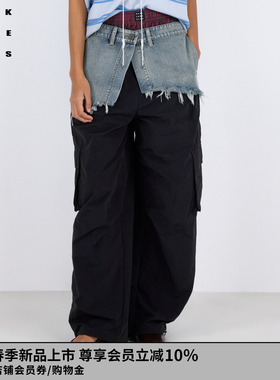 VVNK JANE PLUS2026春季新款假两件工装长裤子女J610869035A