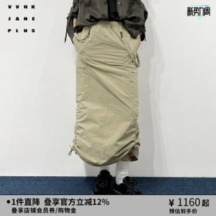 抽绳工装 PLUS春季 直筒半身裙女J510773035B JANE VVNK