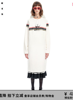 VVNK JANE PLUS秋冬新品“日本拉绒毛圈布”连衣裙女J310653320B