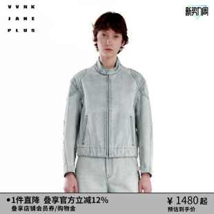 全棉面料 新款 VVNK PLUS秋季 重磅牛仔夹克外套女 JANE