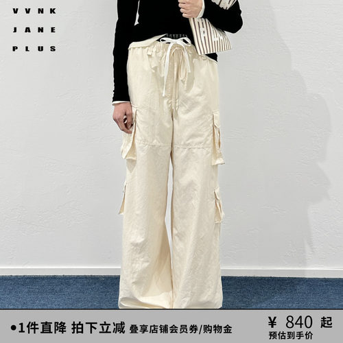VVNK JANE PLUS夏季多口袋宽松工装裤子女J520873031D