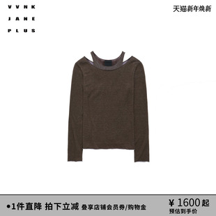 JANE 羊毛打底衫 PLUS2025秋季 两件式 女J530104621A 新款 VVNK