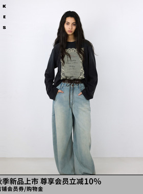 VVNK JANE PLUS2026秋季新款立体蕾丝印花长袖T恤女J630570302A