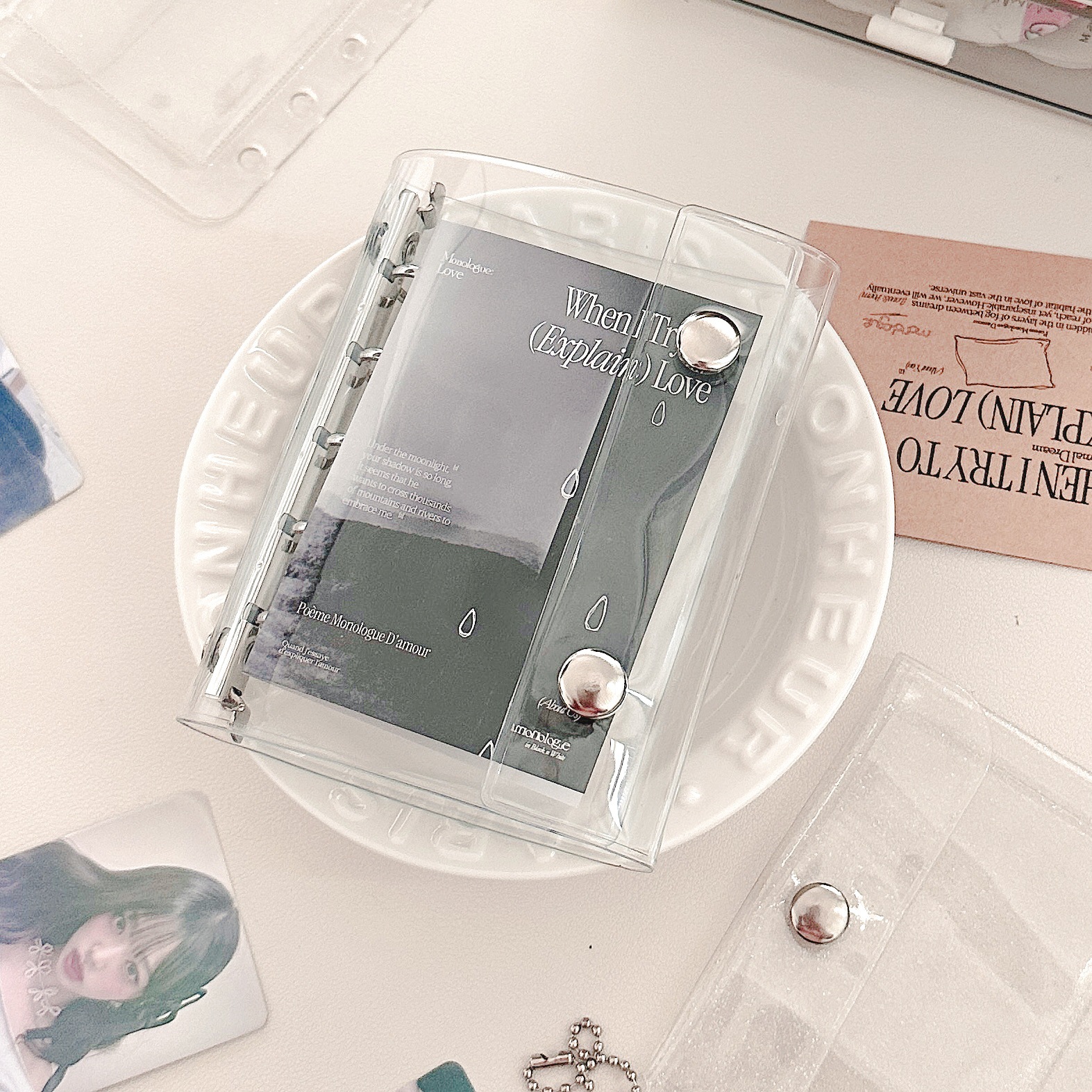 PVC透明M5迷你卡册一宫格拍立得相册本明信片追星明星小马宝莉小卡片收藏吧唧谷子卡牌收纳册高颜值ins风卡包