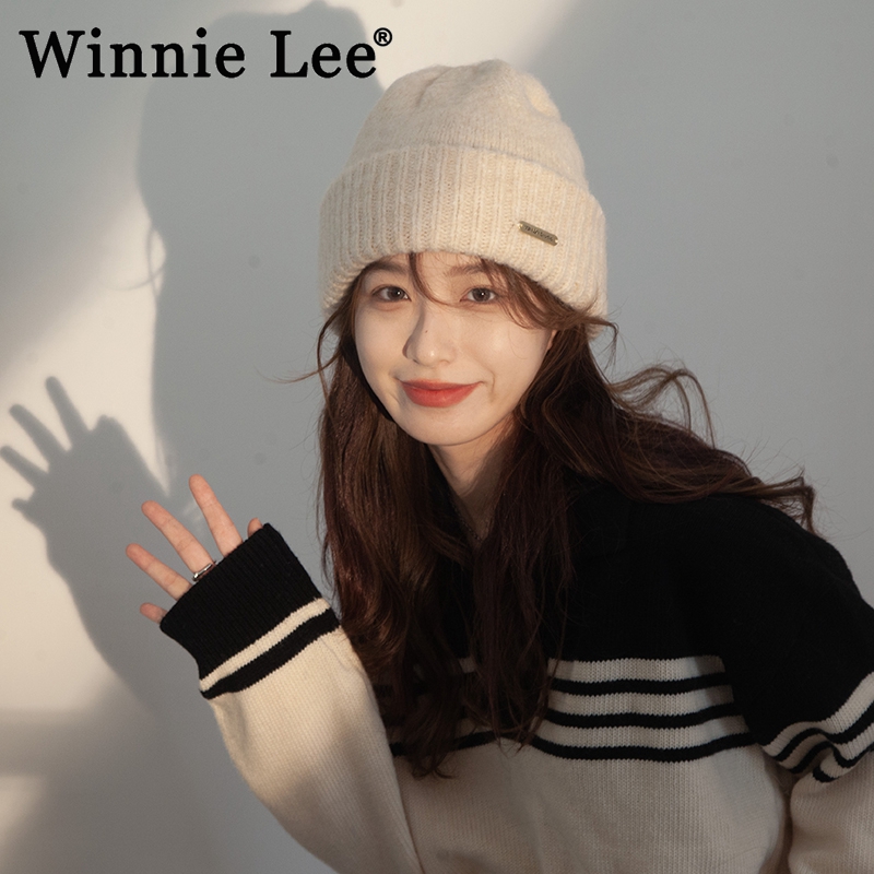 WinnieLee大头围毛线帽子冬季