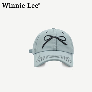 蝴蝶结刺绣棒球帽女夏季 显脸小鸭舌帽 Lee日本设计师联名款 Winnie