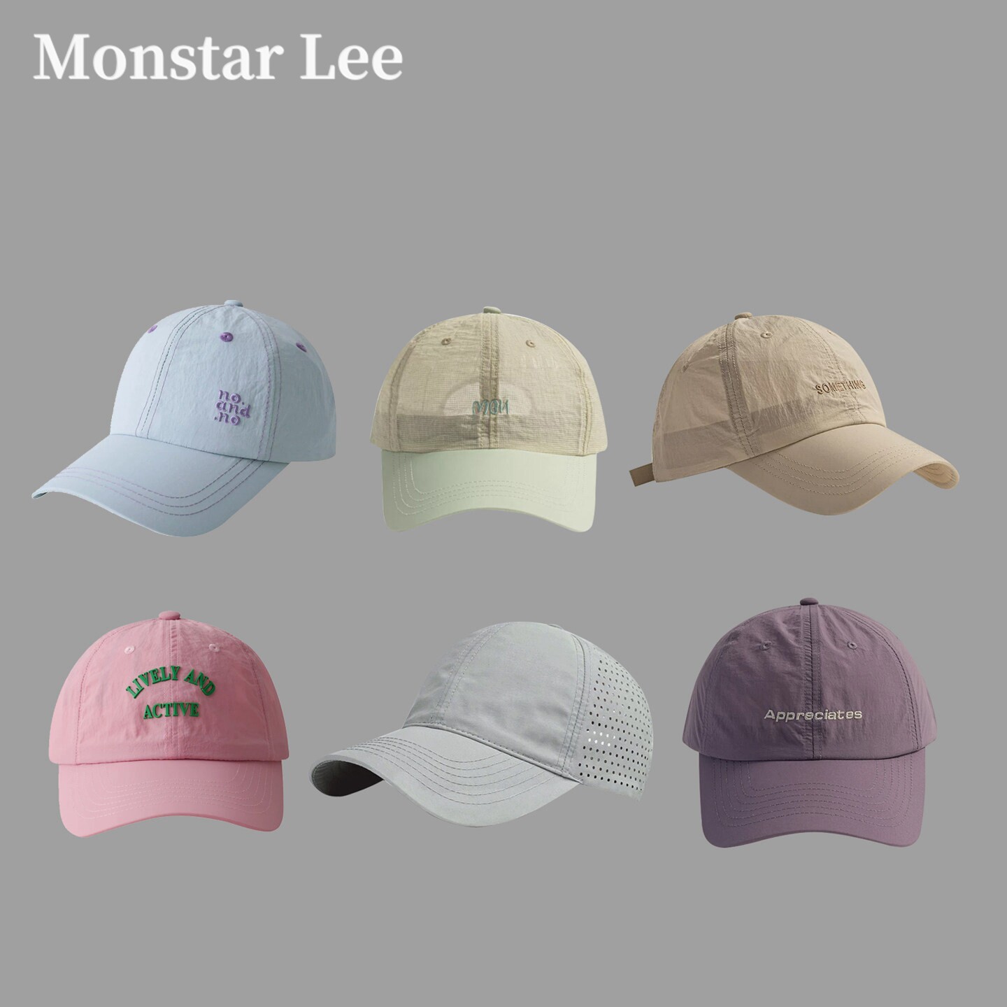 Monstar Lee日本设计师联名款大头围户外速干棒球帽子鸭舌帽防晒