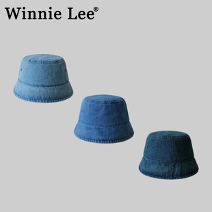牛仔渔夫帽女薄款 防晒盆帽复古水桶帽 Lee日本设计师联名款 Winnie