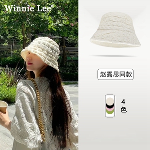 赵露思同款 防晒帽子遮阳大头围渔夫帽 Lee日本设计师联名款 Winnie