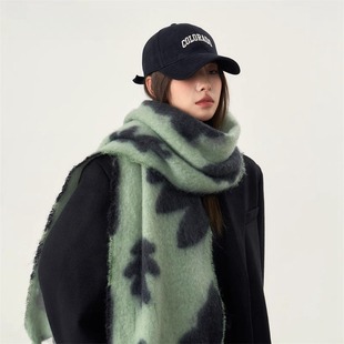 Monstar Lee日本设计师联名款围巾女冬季高级感保暖加厚冬天围脖