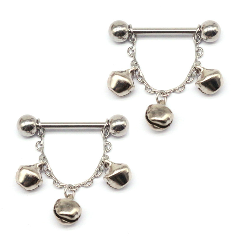 盖贝欧美跨境铃铛乳环胸饰乳头钉不锈钢乳环链子乳环人体穿刺饰品,饰品/流行首饰/时尚饰品新,胸针,淘宝优惠券,粉丝福利购,淘宝优惠卷