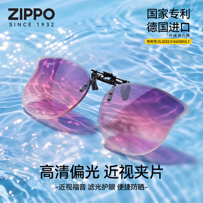 ZIPPO墨镜夹片偏光高清护眼高颜值防紫外线开车专用太阳眼镜女821