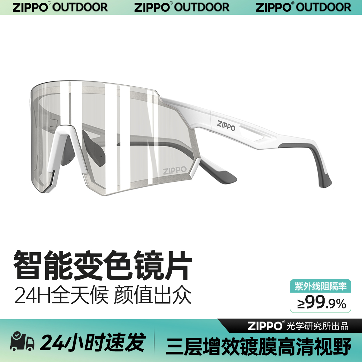 防雾变色日夜两用运动骑行眼镜