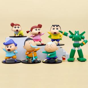 潮玩动漫小新模型手办野原新之助康达姆小葵正南阿呆风间公仔摆件