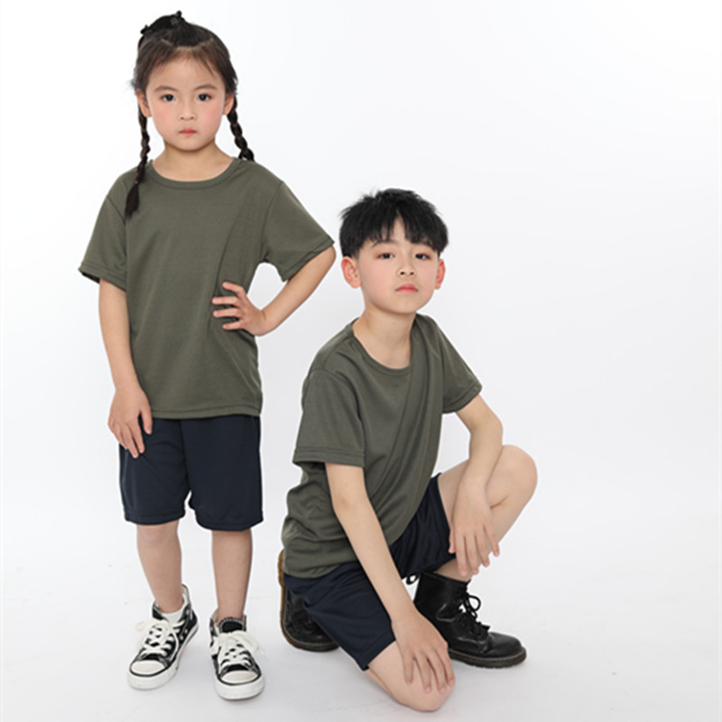 军训儿童T恤短裤夏季迷彩服幼儿园运动会演出服小学生夏令营服装