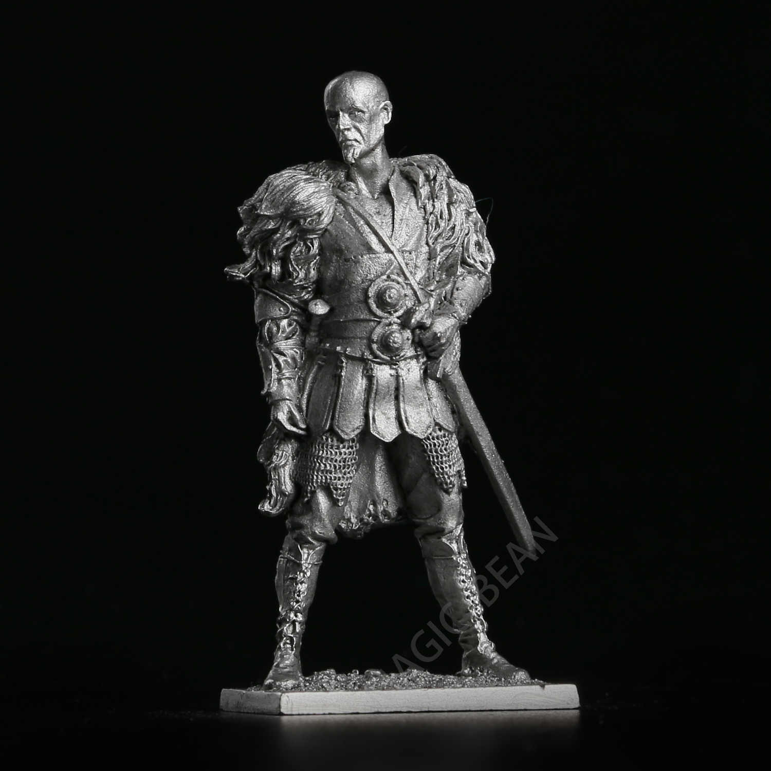 金属兵人锡制模型收藏品装饰品礼物金属摆件现货54mm撒克逊人战士