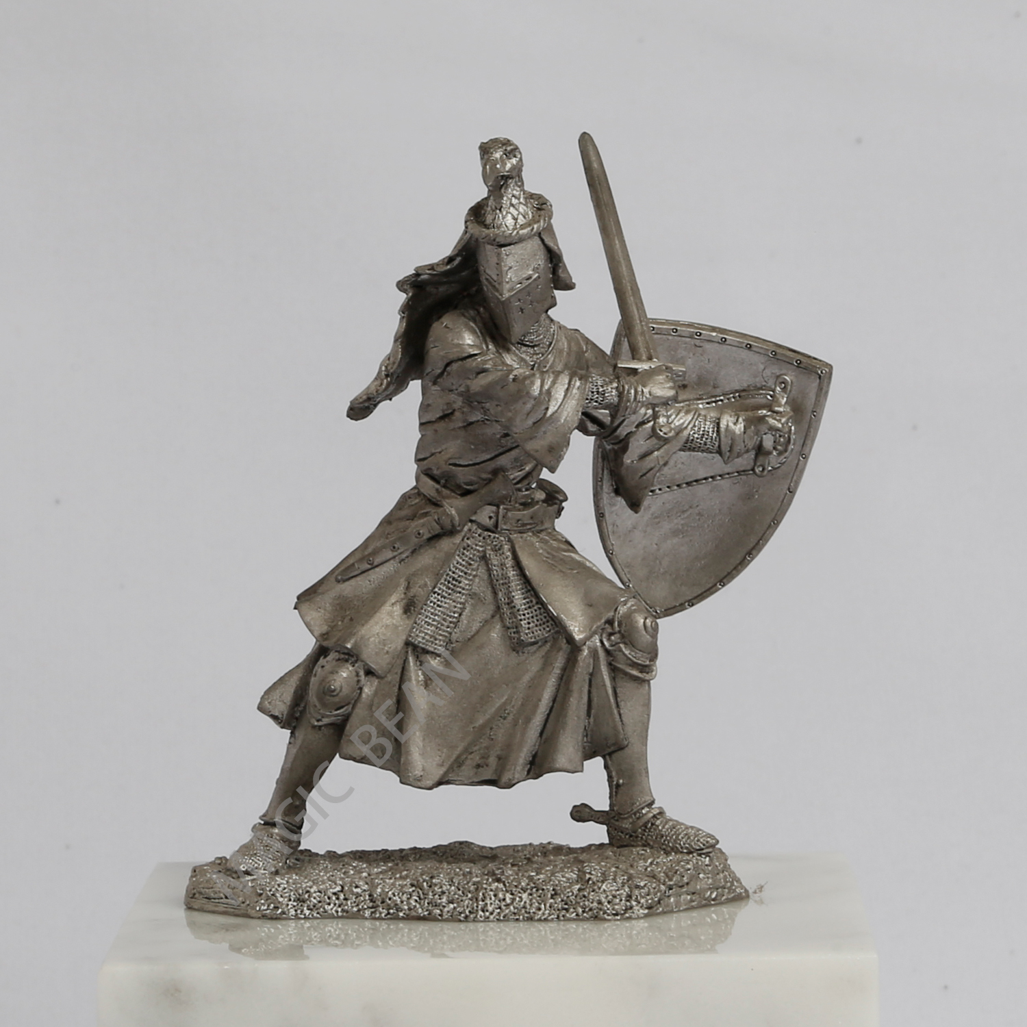 金属兵人锡制模型收藏品装饰品礼物金属摆件现货 75mm 欧洲骑士