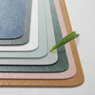 北欧纯色皮革餐桌垫防水防烫防油污茶几桌面保护垫轻奢高级感桌布