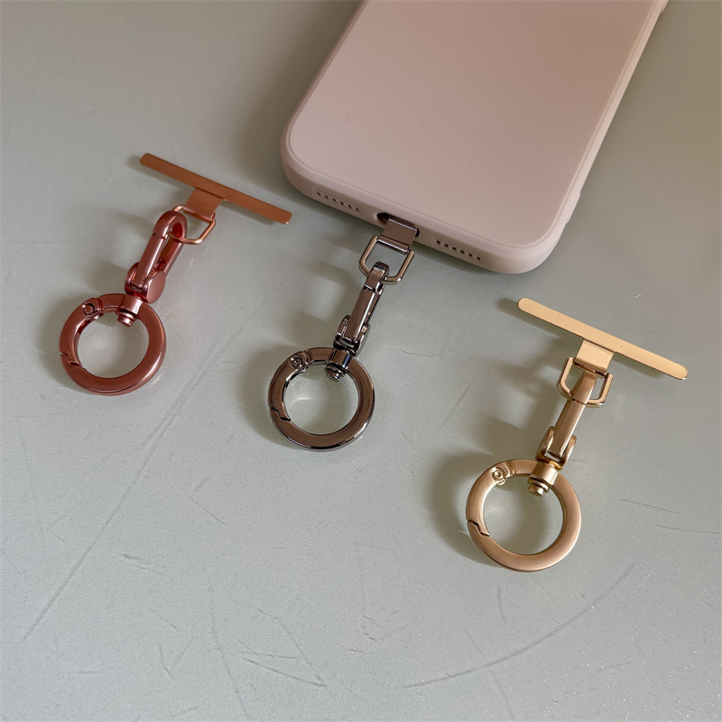 360旋转手机挂绳贴片高端结实防丢夹片透明背贴固定卡片连接片女手腕绳子斜挎可背挂脖带男金属卡片指环扣潮