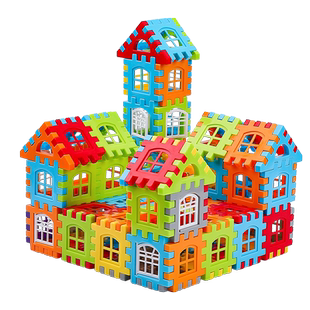 搭房子积木拼装玩具益智大颗粒方块拼墙窗模型拼图3岁6男女孩儿童