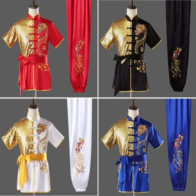 儿童武术表演服中国风武馆训练服长拳套路演出服青少年武术竞赛服