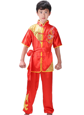 武术短袖学生元旦刺绣功夫服