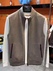 23209 Spring and Autumn New Men's High-End Stand Collar Reversible Vest Fashionable Versatile Stylish Comfortable