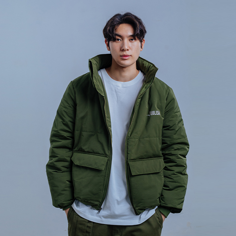 Puffer 冬季新款潮流连帽工装棉服短款加厚休闲外套男潮